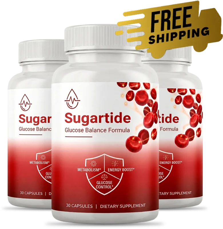 SugarTide glucose balance support three-bottle pack